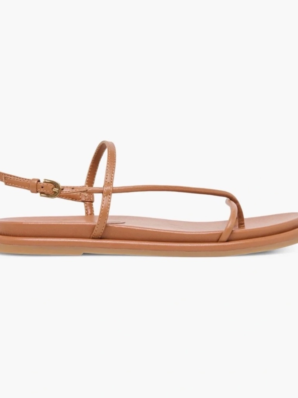 Dolce Vita DOM Leather Sandals Saddle Brown Size 8 NIB Cushioned Comfort - Picture 4 of 10